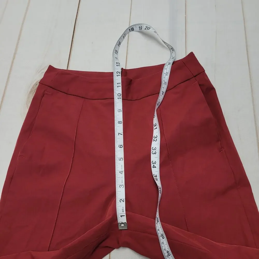 Lululemon Lab Nai trouser high rise tapered seamed red pants 6